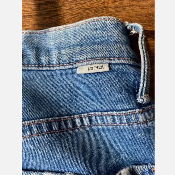 MOTHER Jeans Maroon Glace Fray Denim Pants Womens 24